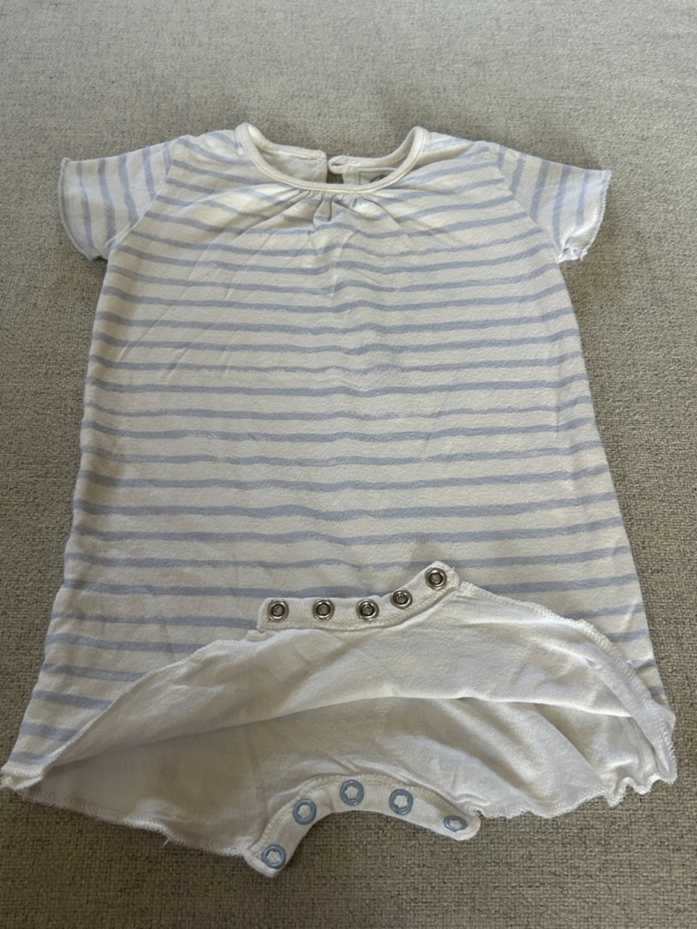 Petit Bateau Stripped Cotton Romper - Picture 3 of 13